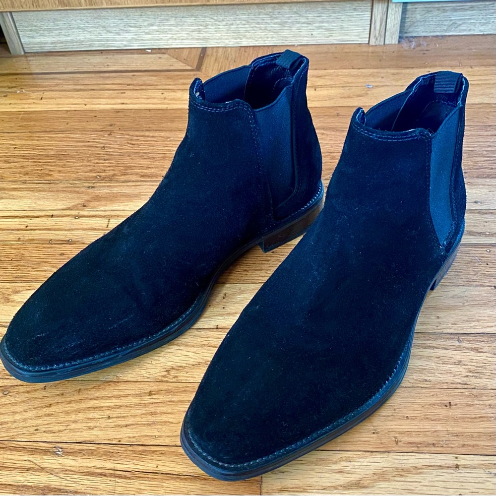 Aldo Black Suede Ankle Boots